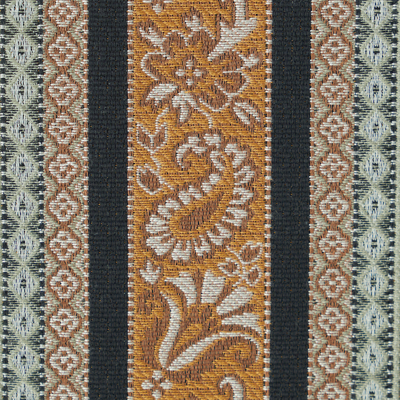 Schumacher Markova Stripe Black Fabric - Eade's Wallpaper