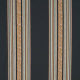Schumacher Markova Stripe Black Fabric - Eade's Wallpaper