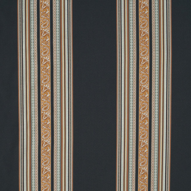 Schumacher Markova Stripe Black Fabric - Eade's Wallpaper