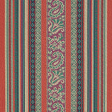 Schumacher Markova Stripe Red Fabric - Eade's Wallpaper