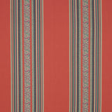 Schumacher Markova Stripe Red Fabric - Eade's Wallpaper