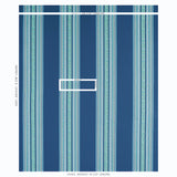 Schumacher Markova Stripe Navy Fabric - Eade's Wallpaper