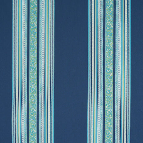 Schumacher Markova Stripe Navy Fabric - Eade's Wallpaper