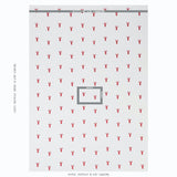 Schumacher Lobster Embroidery White Fabric - Eade's Wallpaper