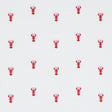 Schumacher Lobster Embroidery White Fabric - Eade's Wallpaper