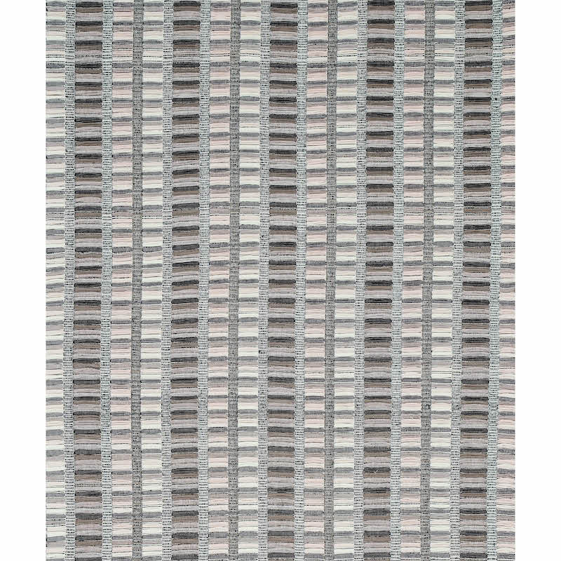 Schumacher Palopo Hand Woven Stripe Black Fabric - Eade's Wallpaper