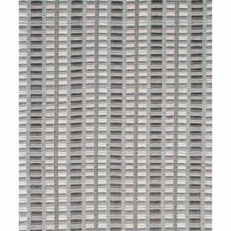 Schumacher Palopo Hand Woven Stripe Black Fabric - Eade's Wallpaper