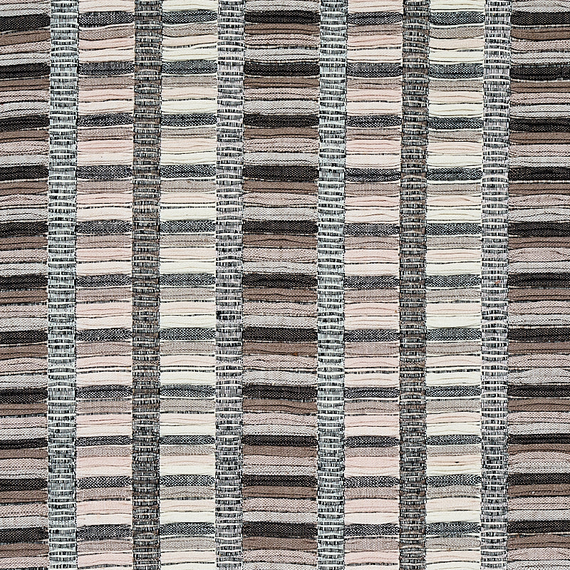 Schumacher Palopo Hand Woven Stripe Black Fabric - Eade's Wallpaper