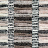 Schumacher Palopo Hand Woven Stripe Black Fabric - Eade's Wallpaper