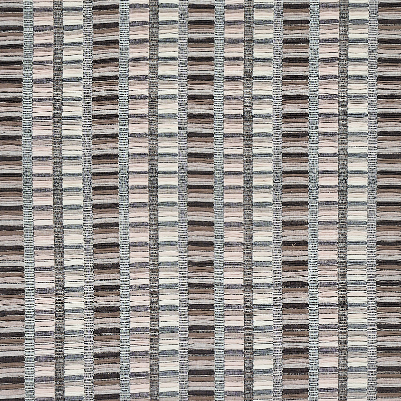 Schumacher Palopo Hand Woven Stripe Black Fabric - Eade's Wallpaper