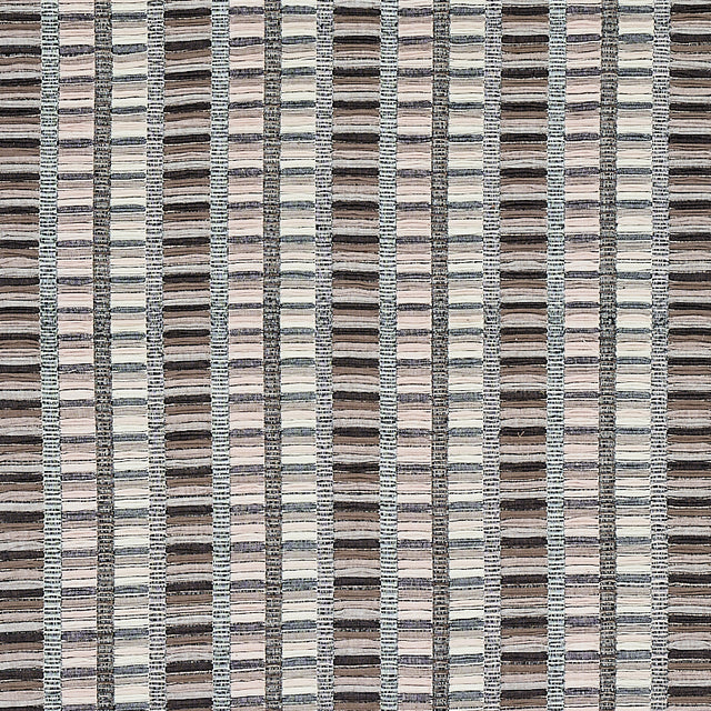 Schumacher Palopo Hand Woven Stripe Black Fabric - Eade's Wallpaper