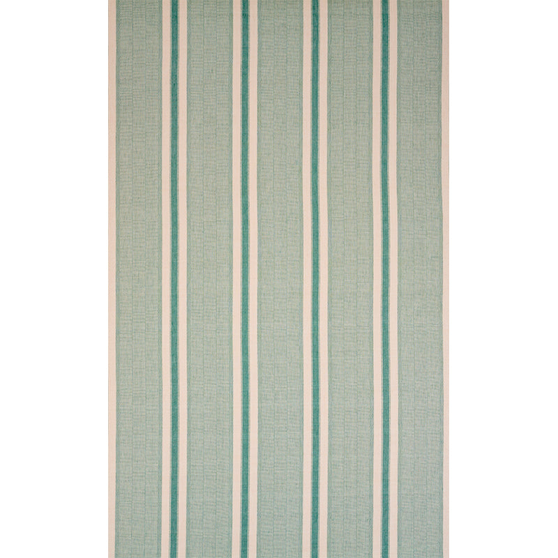 Schumacher Ipala Hand Woven Stripe Duck Egg Fabric