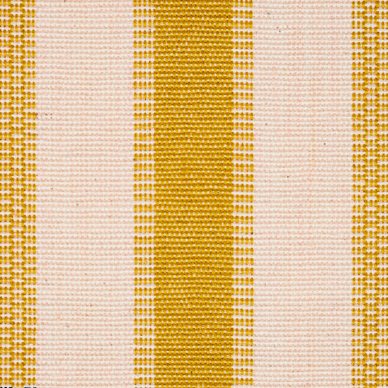 Schumacher Ipala Hand Woven Stripe Yellow Fabric