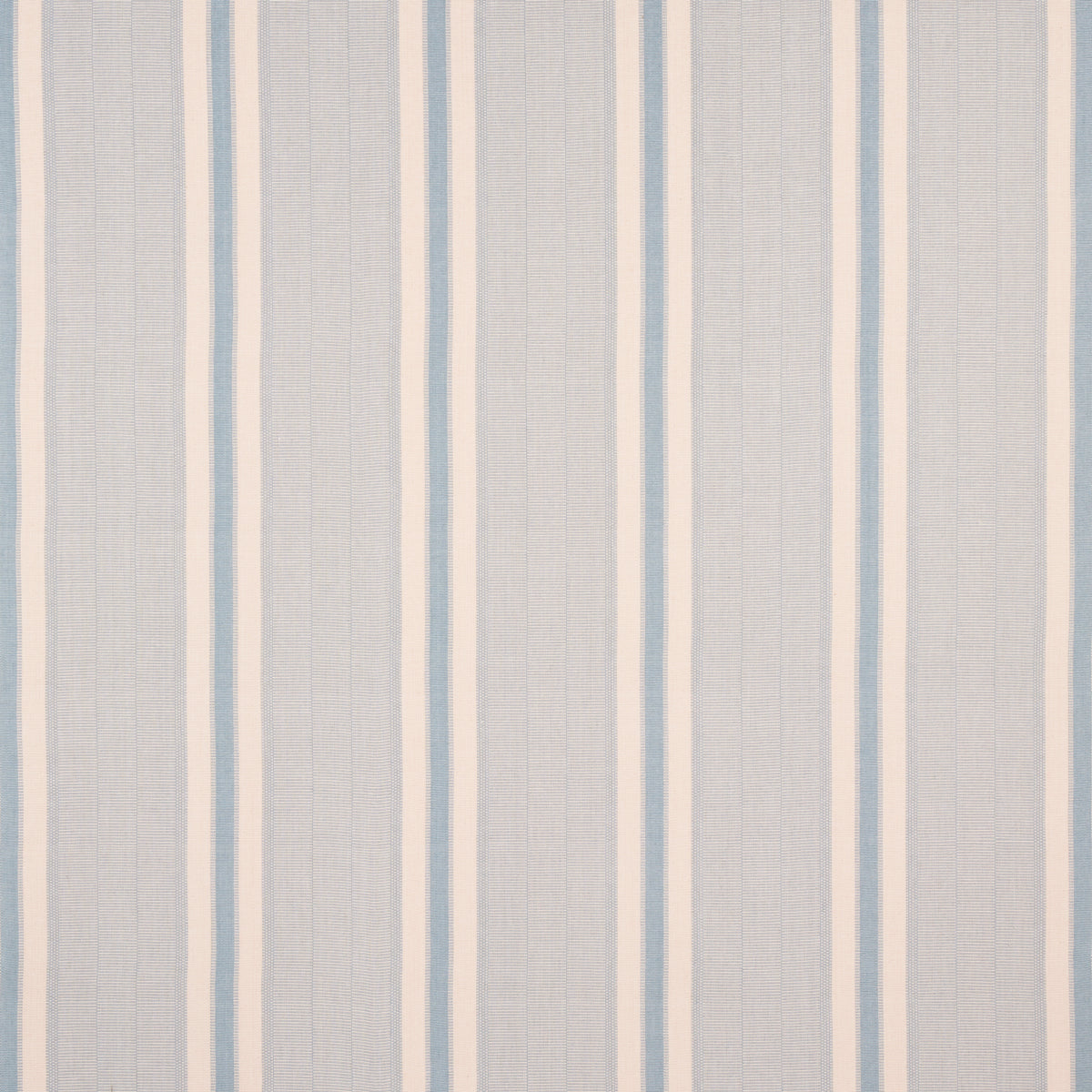 Schumacher Ipala Hand Woven Stripe Sky Fabric