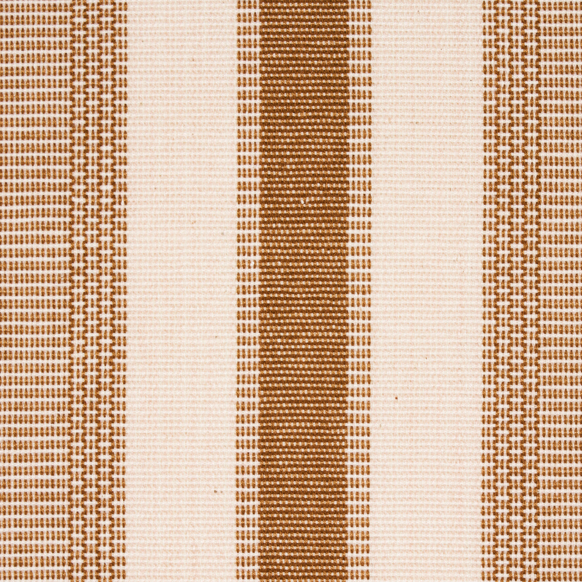Schumacher Ipala Hand Woven Stripe Carmel Fabric