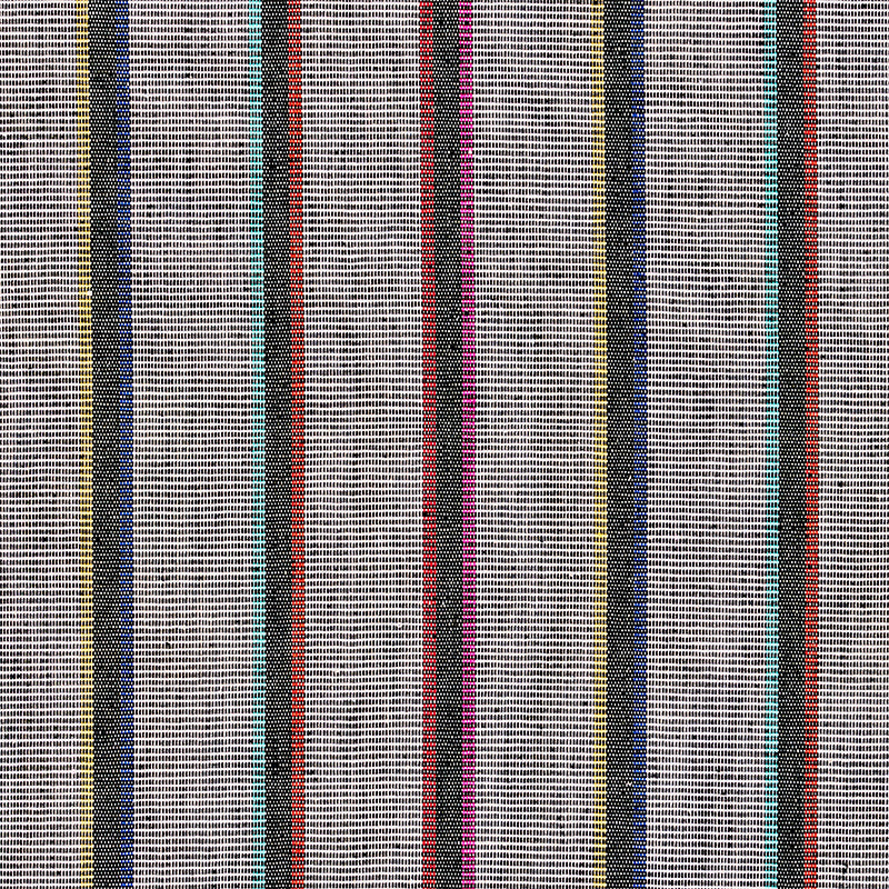 Schumacher Corcha Hand Woven Stripe Mono Multi Fabric