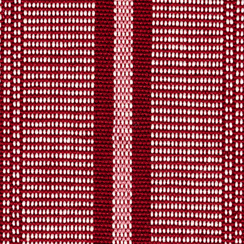 Schumacher Panan Hand Woven Stripe Claret Fabric - Eade's Wallpaper
