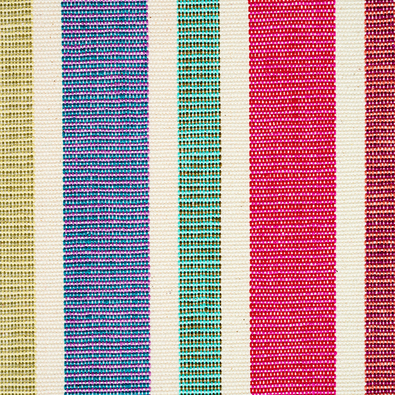 Schumacher Circo Hand Woven Stripe Carnival Fabric