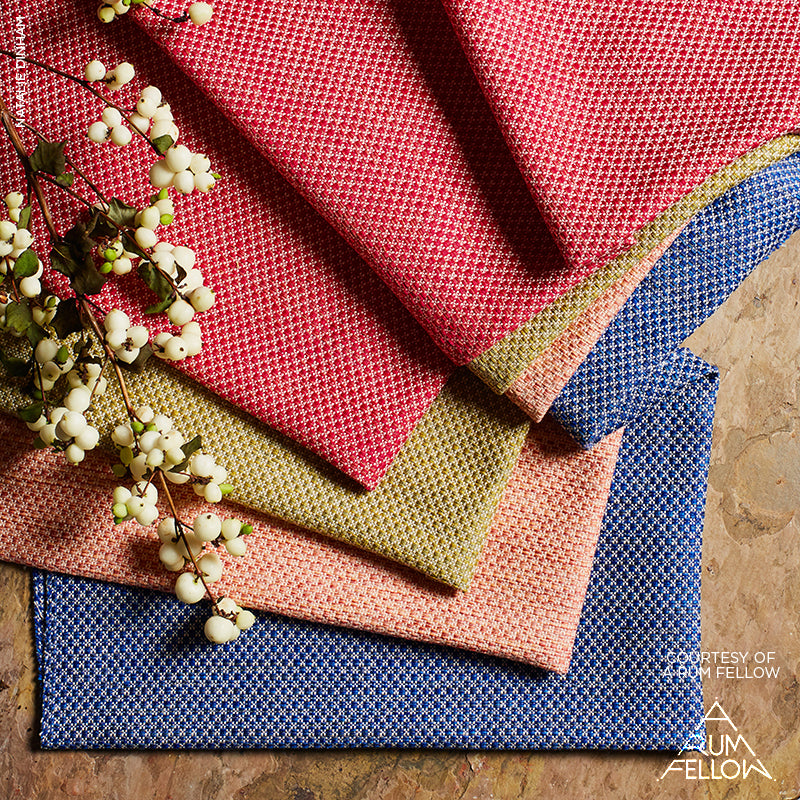 Schumacher Ispa Hand Woven Plain Rosa Fabric