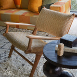 Schumacher Poxte Hand Woven Mostaza Fabric - Eade's Wallpaper