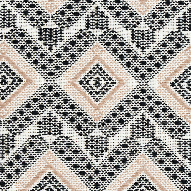 Schumacher Ocosito Hand Woven Black Fabric - Eade's Wallpaper