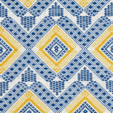Schumacher Ocosito Hand Woven Blue Fabric - Eade's Wallpaper