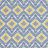 Schumacher Ocosito Hand Woven Blue Fabric - Eade's Wallpaper