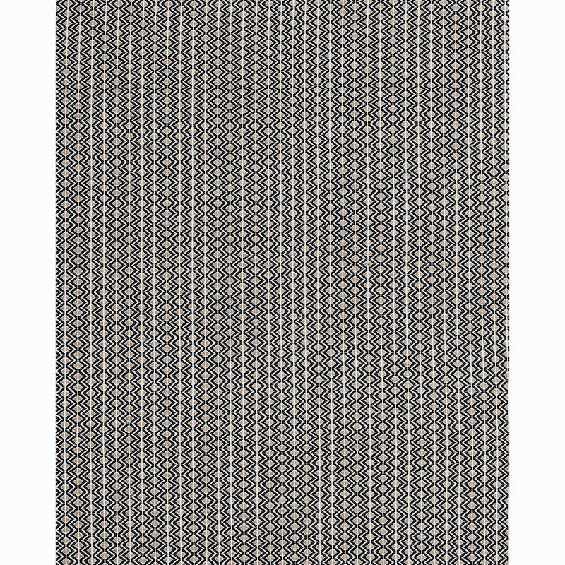 Schumacher Pinula Hand Woven Black Fabric - Eade's Wallpaper
