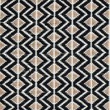 Schumacher Pinula Hand Woven Black Fabric - Eade's Wallpaper