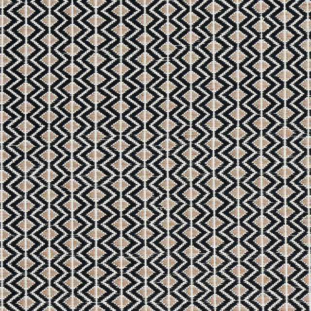 Schumacher Pinula Hand Woven Black Fabric - Eade's Wallpaper