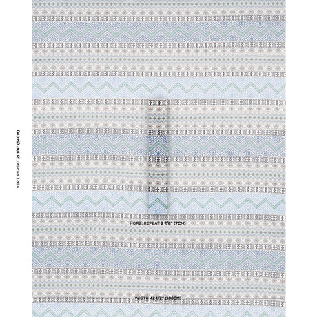 Schumacher Holmul Hand Woven Blue Fabric