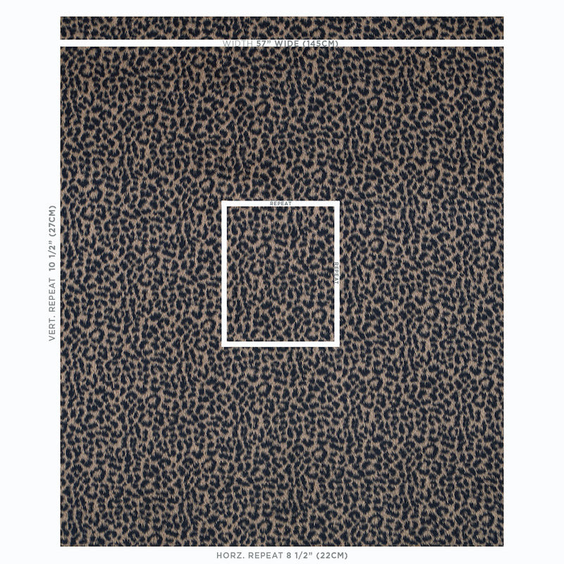 Schumacher Lilya Leopard Natural Fabric - Eade's Wallpaper