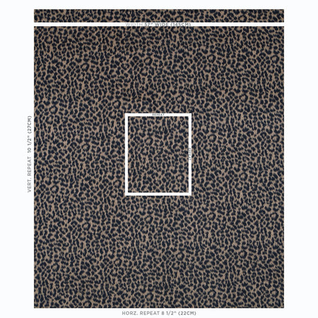 Schumacher Lilya Leopard Natural Fabric - Eade's Wallpaper