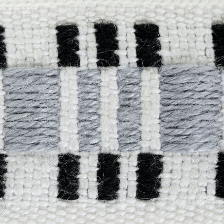 Schumacher 78991 CARMO TAPE NARROW in SILVER & BLACK Trim - 