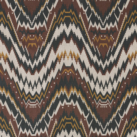 Schumacher Tauride Épinglé Brown Fabric - Eade's Wallpaper