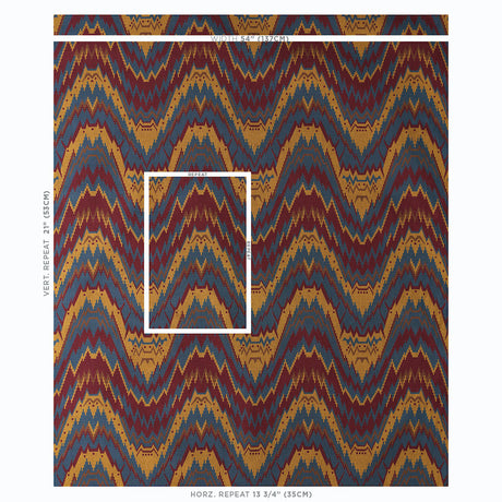 Schumacher Tauride Épinglé Jewel Fabric - Eade's Wallpaper