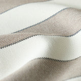 Schumacher Blumont Stripe Indoor/Outdoor Stone Fabric