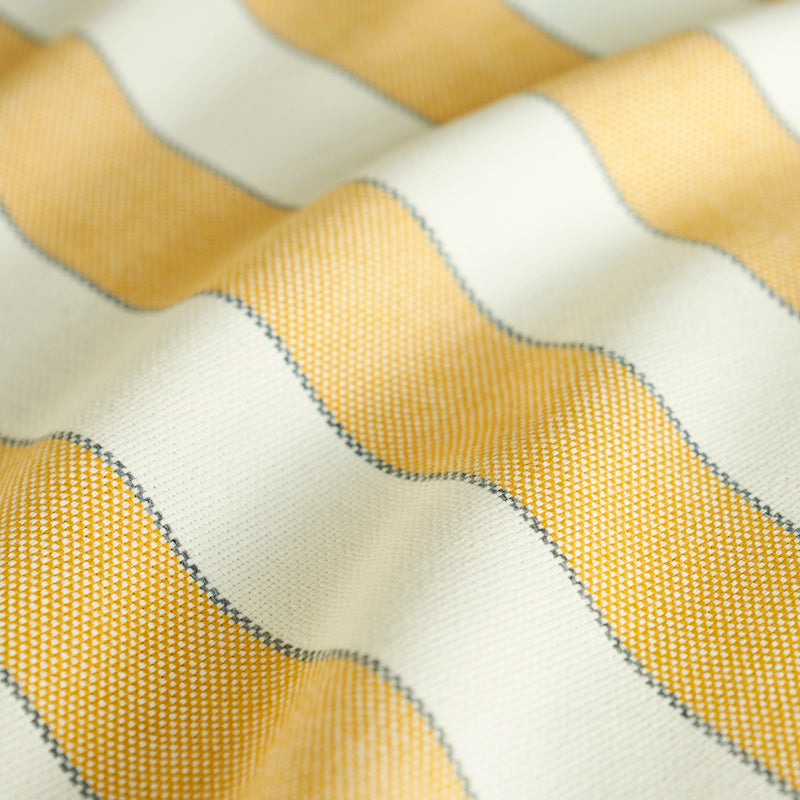 Schumacher Blumont Stripe Indoor/Outdoor Yellow Fabric