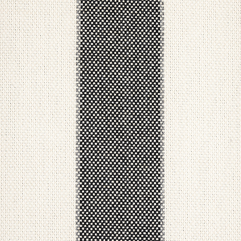 Schumacher Blumont Stripe Indoor/Outdoor Charcoal Fabric