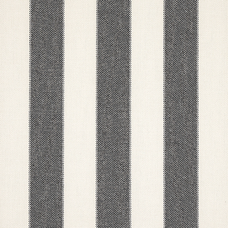 Schumacher Blumont Stripe Indoor/Outdoor Charcoal Fabric