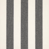 Schumacher Blumont Stripe Indoor/Outdoor Charcoal Fabric