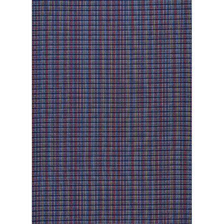 Schumacher Zealand Check Navy Multi Fabric - Eade's Wallpaper