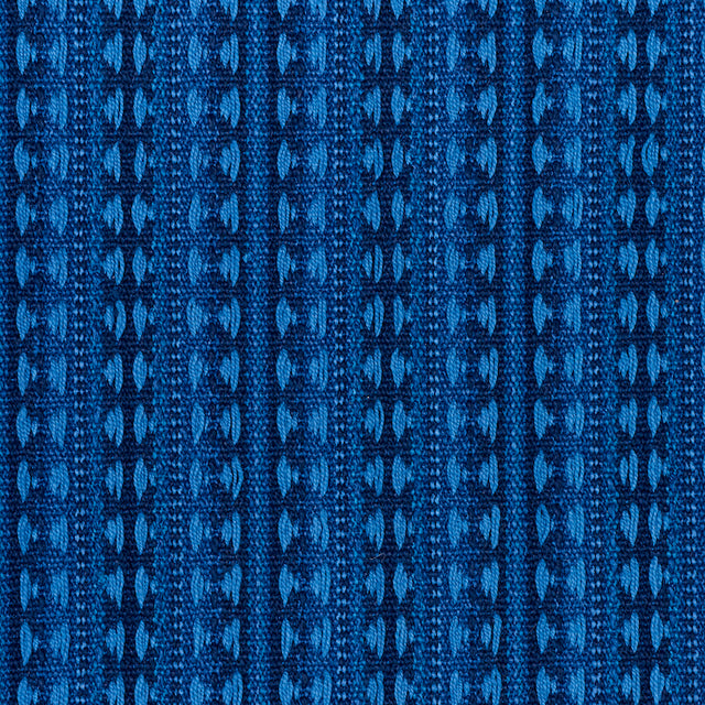 Schumacher Tarnby Stripe Indigo Fabric - Eade's Wallpaper