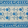 Schumacher 79101 PICA BELLA HAND BLOCKED TAPE in BLUE Trim -