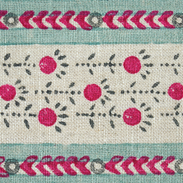 Schumacher 79102 PICA BELLA HAND BLOCKED TAPE in MAGENTA & P