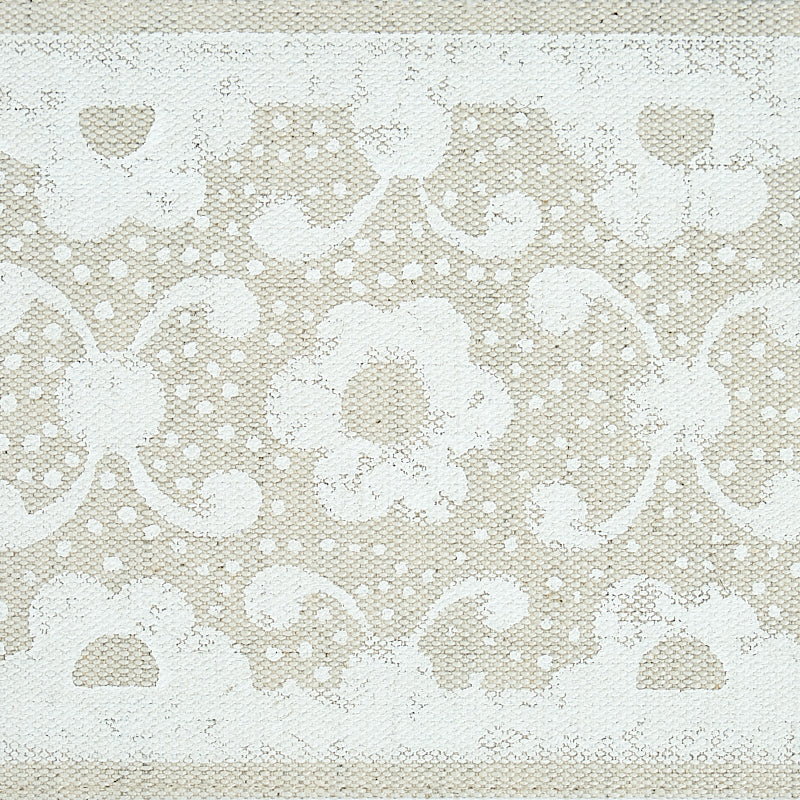 Schumacher 79120 BRINDA HAND BLOCKED TAPE in IVORY Trim - JA