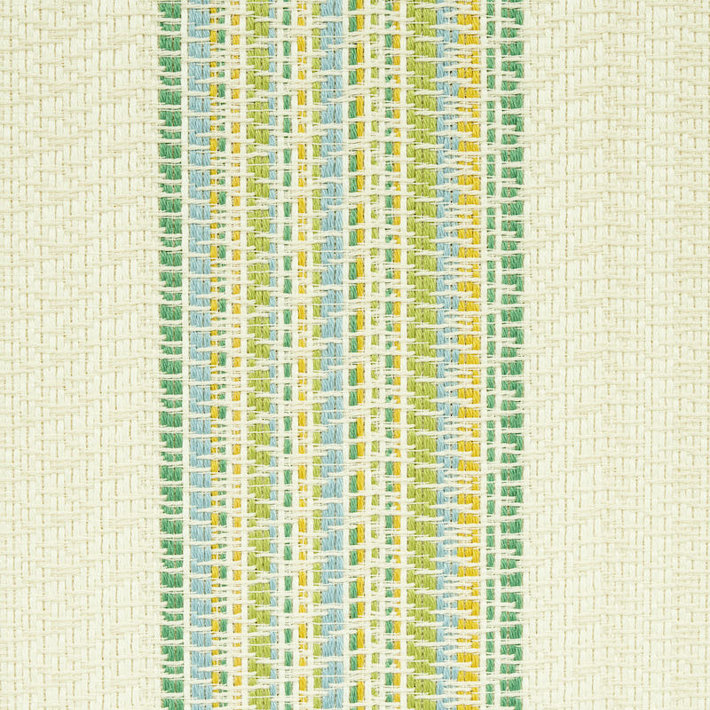 Schumacher Bendita Stripe Indoor/Outdoor Leaf Fabric