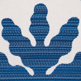 Schumacher Palma Sola Indoor/Outdoor Navy Fabric - Eade's Wallpaper