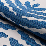 Schumacher Palma Sola Indoor/Outdoor Navy Fabric - Eade's Wallpaper