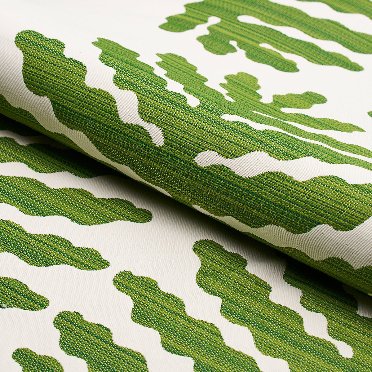 Schumacher Palma Sola Indoor/Outdoor Green Fabric - Eade's Wallpaper